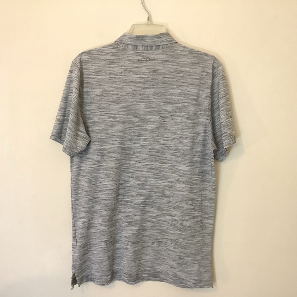 Travis Mathew Flying Tortilla Short Sleeve Medium Golf Polo Heather Gray White - Picture 15 of 16